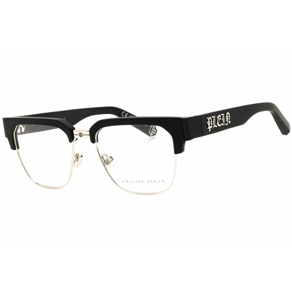 Philipp Plein VPP113M Eyeglasses Palladium Metal Rectangular